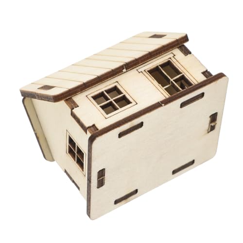 Abaodam Miniaturhaus Miniatur-Hausbaumodell Holzhaus-Puzzle Lernspielzeug für Sandtischmodellmaterialien DIY Holzpuzzlehaus Zusammenbau eines kleinen Hauspuzzles hölzern Khaki Abaodam Miniaturhaus Miniatur-Hausbaumodell Holzhaus-Puzzle Lernspielzeug für Sandtischmodellmaterialien DIY Holzpuzzlehaus Zusammenbau eines kleinen Hauspuzzles hölzern Khaki von Abaodam