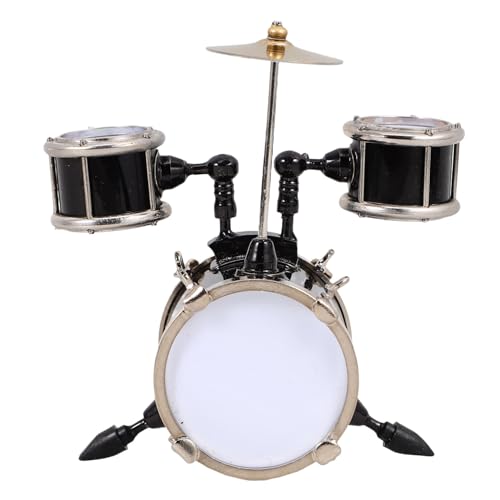 Abaodam Miniaturisches Trommelmodell Schwarzes Spielzeuginstrument für Puppenhaus Dekoration Zubehör für Musikliebhaber und Kreative Bastelprojekte Hochwertiges Metallmaterial Kompakte Abaodam Miniaturisches Trommelmodell Schwarzes Spielzeuginstrument für Puppenhaus Dekoration Zubehör für Musikliebhaber und Kreative Bastelprojekte Hochwertiges Metallmaterial Kompakte von Abaodam