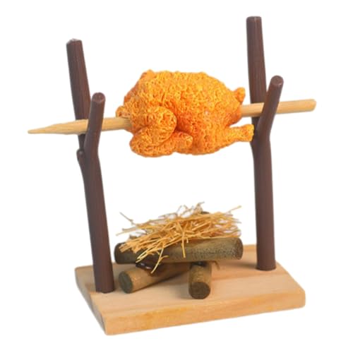 Abaodam Miniatur Grillspielset für Puppenhäuser Realistisches Grillzubehör Detaillierte Outdoor Dekoration für Spielküchen Authentisches Spiel Lebensmittel Satz von Abaodam