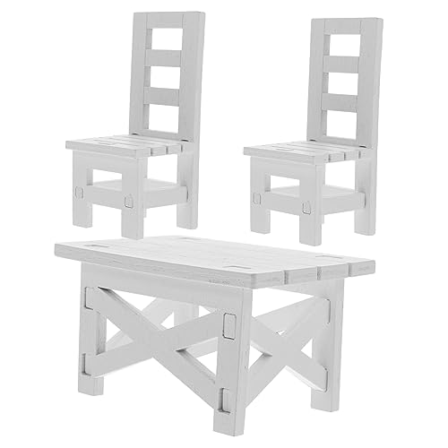 Abaodam Miniaturmöbel Set für Teiliges Tisch und Stühle Set für Puppenhaus Weißes für Rollenspiele und Kreative Aktivitäten Abaodam Miniaturmöbel Set für Teiliges Tisch und Stühle Set für Puppenhaus Weißes für Rollenspiele und Kreative Aktivitäten von Abaodam