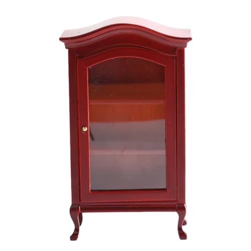 Abaodam Miniaturschrank für kinderspielzeug weihnachtspresente kollegen weinachtsgeschte zufällig Menschen Miniaturmöbel Miniatur-Vitrine Birke rot von Abaodam