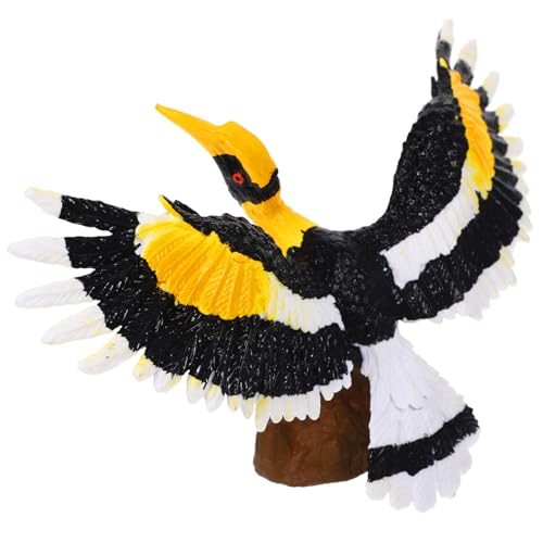 Abaodam -Modell Nashornvögel basteln Requisiten dekorative Nashornvögel Spielzeugtiere Nest für kinderspielzeug Simulationsvogelverzierungen Gartenvogelstatue Plastik von Abaodam