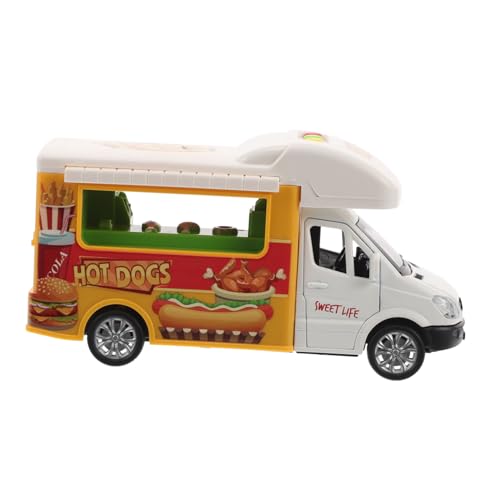 Abaodam Modell eines -Food-Trucks Auto Auto für Pull-Back-Spielzeugauto Modell Auto Spielzeugkampen für Jungen LKW-Wohnmobil Legierung von Abaodam