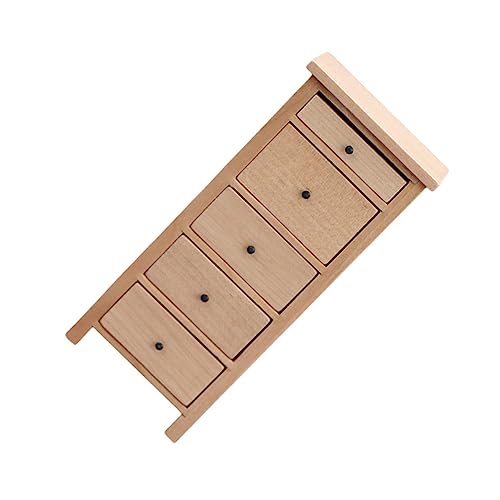 Abaodam Eleganter 1:12 Miniatur-schubladenschrank Für Puppenhaus Handgefertigt Dekorative Miniaturmöbel Zur Dekoration von Abaodam
