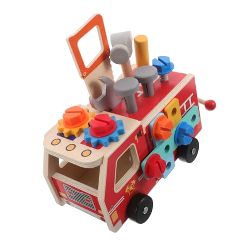 Abaodam Montessori Holz Werkzeugset mit LKW für Kleinkinder Pädagogisches Stem Schrauben und Muttern zum Zerlegen Fördert Feinmotorik und Kreatives Lernen Geeignet für Jungen und Mädchen von Abaodam