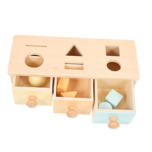 Abaodam Montessori Holzbox für Multifunktionale Objektkiste Formen und Greiffähigkeiten Sicheres und Pädagogisches Lernspielzeug für Kleinkinder und Vorschulkinder von Abaodam