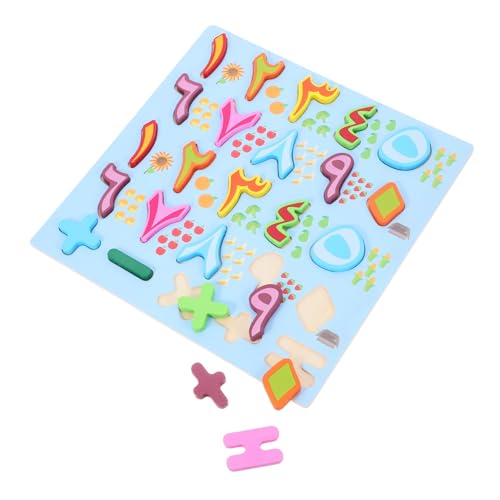 Abaodam Montessori Holzpuzzle Arabische Zahlen Großes Lernspielzeug für Kleinkinder Feinmotorik Form und Buchstabenerkennung Pädagogisches zum Lernen und Zuordnen von Abaodam