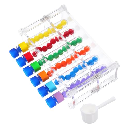 Abaodam Montessori Lernset für Kleinkinder mit Farbig Sortierbaren Testrohren Zählspielzeug für Feinmotorische Fähigkeiten Stem Mathe Lernspielzeug für Vorschule und Eltern-Junge von Abaodam