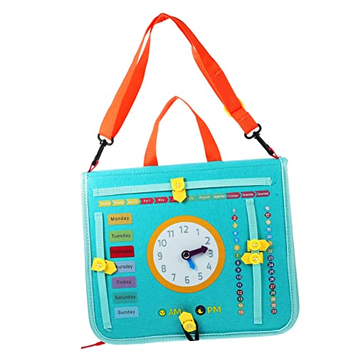 Abaodam Montessori Lernspielzeug Busy Board Uhr Buchstaben Lebenskompetenzen für Kleinkinder Sensorisches Lernspielzeug Pädagogisches Activity Board von Abaodam