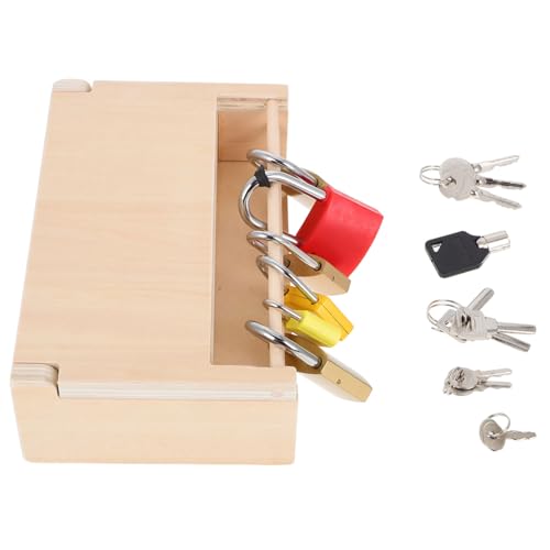 Abaodam Montessori Schließbox Schlüssel Lernspielzeug für Konzentration und Geduld Montessori für Vorschulkinder zur Aufmerksamkeitsentwicklung von Abaodam