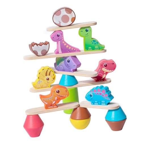 Abaodam Multifunktionales Holz Balance Dinosaurier Farbenfrohe Stapelblöcke für Fördert Motorische Fähigkeiten Gleichgewicht und Kreativität Pädagogisches Lernspielzeug Abaodam Multifunktionales Holz Balance Dinosaurier Farbenfrohe Stapelblöcke für Fördert Motorische Fähigkeiten Gleichgewicht und Kreativität Pädagogisches Lernspielzeug von Abaodam