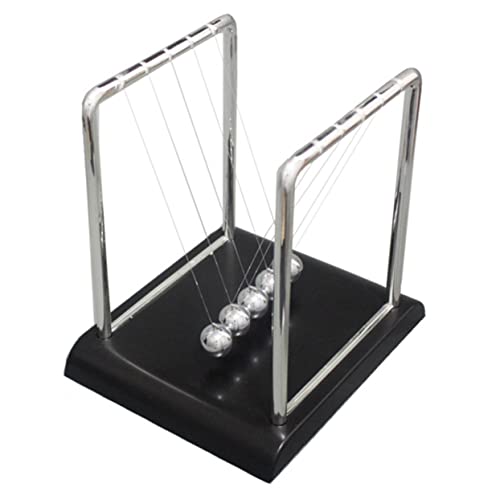 Abaodam Newton Balance Ball Schreibtischdeko Kreatives Wissenschafts und Physikspielzeug aus Metall Beruhigendes Kinetisches Ornament für Büro Zuhause und Unterricht von Abaodam