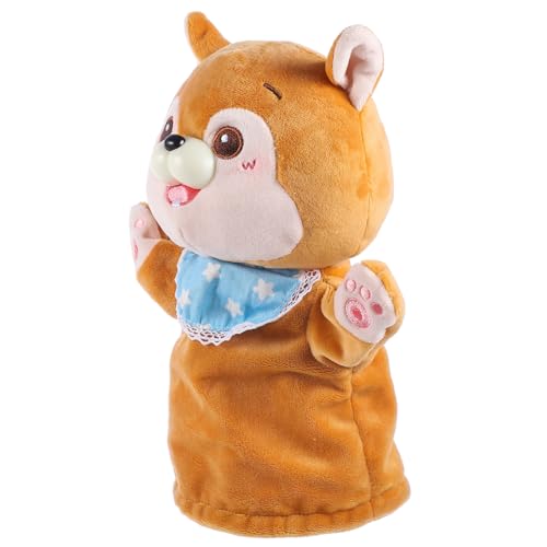 Abaodam Niedliche Cartoon Handpuppe Shiba Inu mit Beweglichem Mund Weiches Plüschspielzeug für Interaktives Rollenspiel und Geschichtenerzählen Geeignet für Vorschule von Abaodam