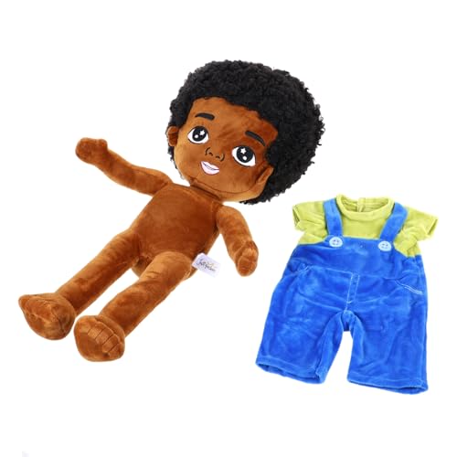 Abaodam Niedlicher Schwarzer Junge Plüschpuppe Weiches Kuscheltier Puppe für und Dekoration von Abaodam