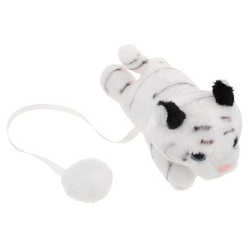 Abaodam Niedlicher Tiger Stofftier Realistische Kleine Plüschtigerpuppe Dschungelthema Partygeschenke Plüschtiger Stehende Schultertigerpuppe von Abaodam