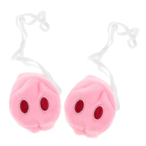 Abaodam Niedliches Schweine-Nasenkostüm-Zubehör für Halloween-Partys, Cosplay-Kostüm, weiches Stoff-Design mit elastischem Band für bequemes Tragen für Themenveranstaltungen, 2 Stück Abaodam Niedliches Schweine-Nasenkostüm-Zubehör für Halloween-Partys, Cosplay-Kostüm, weiches Stoff-Design mit elastischem Band für bequemes Tragen für Themenveranstaltungen, 2 Stück von Abaodam