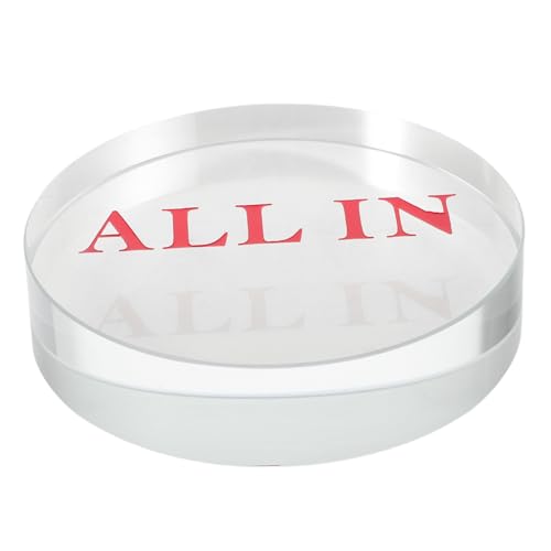 Abaodam Nummer des Pokerbankiers Brettspielmarken Zählerscheibe Game Counter Tokens Spielwährungstoken Belohnungsmünze Spielwährungsmünzen Marker Zählen Kristallglas Transparent von Abaodam