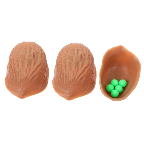 Abaodam Nussschalen Spiel 3 Stück 3 Walnüsse Spielzeug Trick Zhus Zauberer DREI Hütchenspiel Kind Jus Huetchen Spieler von Abaodam