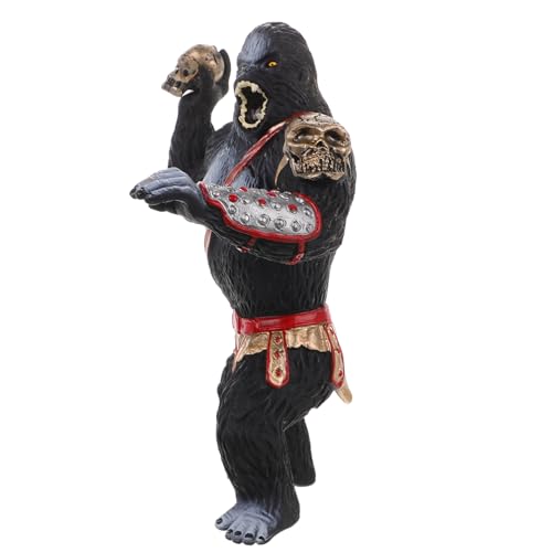 Abaodam Orang-utan-Ornamente Tierfiguren Gorilla Zoo Tiere Wildtierfigur Schimpansen-Statue Simulation Schimpanse Tierwelt Tierfigur Schimpansen-skulptur Rot PVC von Abaodam