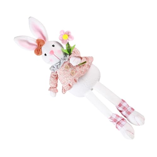 Abaodam Osterhasen Plüsch Kaninchen Figur aus Hochwertigem Kuscheliges für Wohnzimmer Schlafzimmer und Fröhliche Feiertagsatmosphäre Perfektes für Freunde von Abaodam