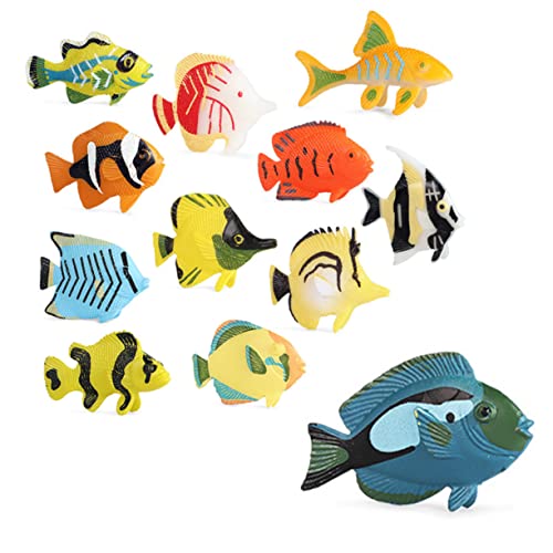 Abaodam Ozean-Tiermodell, dekoratives Desktop-Meerestier für Heimdekoration und Aquarium-Ornamente, DIY-Miniatur-Lebensfiguren, 12 Stück von Abaodam