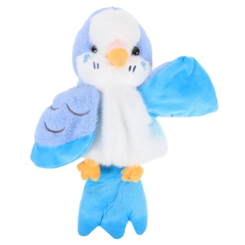 Abaodam Papageienpuppe Interaktives Eltern- - Lustige Papagei Handpuppe Rollenspiel Handpuppe Handpuppenspielzeug Cartoon-puppenspielzeug Vogelpuppe Tierpuppen Blue Plüsch von Abaodam