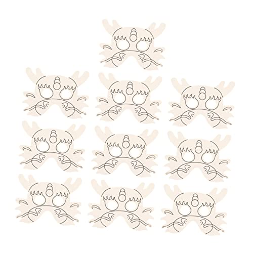 Abaodam Papiermasken zum Selbermachen, blanko, Drachen, für kreative Farbfüllung, Zeichnen, Aktivität, unlackiert, Masken für fantasievolles Spielen, künstlerische Kreation, Bastelbedarf, 10 Stück Abaodam Papiermasken zum Selbermachen, blanko, Drachen, für kreative Farbfüllung, Zeichnen, Aktivität, unlackiert, Masken für fantasievolles Spielen, künstlerische Kreation, Bastelbedarf, 10 Stück von Abaodam