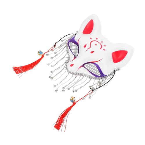 Abaodam Party Tanzmaske Halloween Fuchsmaske LED Exquisite Tiermaske Kostümmaske Masken Zum Basteln Fuchs Halbmasken Tragbare Partymaske Kostümmaskerade Für Frauen von Abaodam