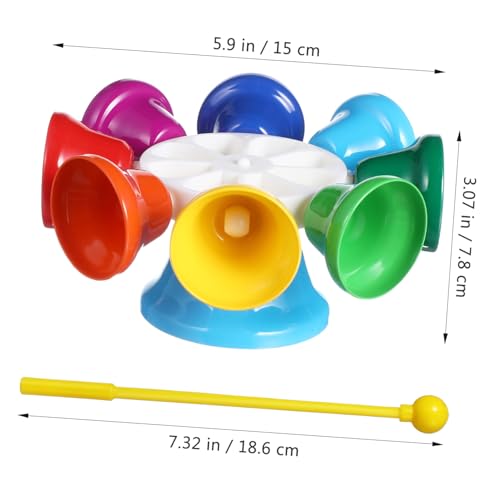 Abaodam Percussion Instrument Bunter Drehbarer Glockenspiel Lernspielzeug für Kleinkinder zur Frühkindlichen und Motorischen Entwicklung von Abaodam