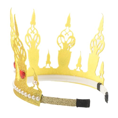Abaodam Stirnband Für Geburtstagspartys Goldene Krone Für Mädchen Und Kleinkinder Modisch Und Bequem Ideal Für Jungen- Und Mädchenfeiern von Abaodam