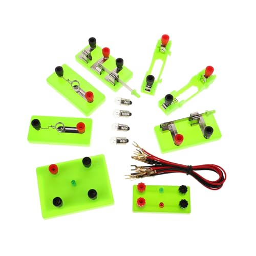 Abaodam Physik Elektrizitäts Experimentierkasten Sicheres Circuit aus Kunststoff und Metall Umfassendes DIY Labor Kit für Schulunterricht Parallel und Reihenschaltungen Interaktives von Abaodam