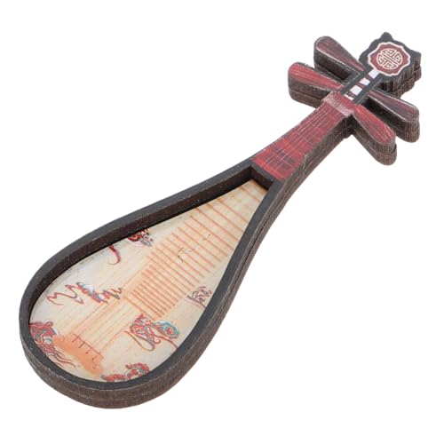 Abaodam Pipa-Modell Miniatur Gitarre Mini-instrumentenmodelle Puppenhaus-Instrumente Mini-puppenhauszubehör Puppenhaus-musikinstrumente Viktorianischer Puppenhausbausatz Holz von Abaodam