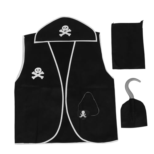Abaodam Piraten Kostüm Set für Erwachsene und Teiliges Cosplay Zubehör mit Hut Weste und Handhaken für Halloween und Karnevalspartys Leicht und Stylisch Abaodam Piraten Kostüm Set für Erwachsene und Teiliges Cosplay Zubehör mit Hut Weste und Handhaken für Halloween und Karnevalspartys Leicht und Stylisch von Abaodam