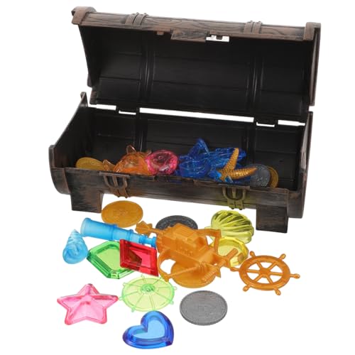 Abaodam Piraten schatzkiste mit Bunten Acryl edelsteinen Kunststoff schmuckspielzeug für Pool und Tauchen Schatzsuche Spielset für Partydekoration und Schwimmspaß Abaodam Piraten schatzkiste mit Bunten Acryl edelsteinen Kunststoff schmuckspielzeug für Pool und Tauchen Schatzsuche Spielset für Partydekoration und Schwimmspaß von Abaodam