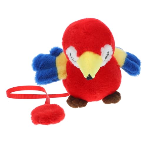 Abaodam Piratenkostüm Zubehör Plüsch Papagei für Schulter Farbenfrohes für Cosplay und Halloween Partys Kuscheliges Tier von Abaodam