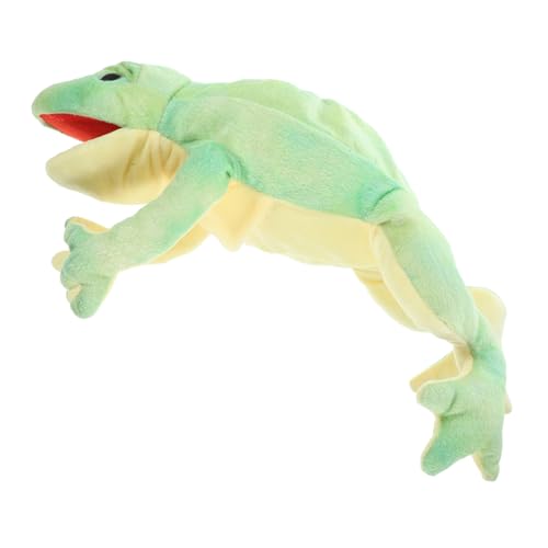 Abaodam Plüsch Frosch Handpuppe Cartoon Tier Handpuppe Kuschelig Puppenspiel Für Pädagogisch Und Unterhaltsam von Abaodam