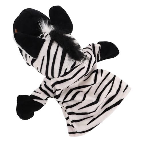 Abaodam Plüsch Handpuppe Für Kleinkindpuppen Und Interaktiver Storytelling Puppenspiel Cartoon Tier Plüsch Handpuppen Zebra Spielzeug Interaktive Handpuppe von Abaodam