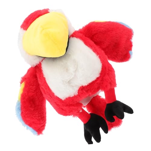 Abaodam Plüsch Handpuppe Papagei Interaktives Erzählspielzeug für Frühe Bildung Weiches Kuscheltier Vogel Handpuppe Teilig für Rollenspiele und Lernzentren von Abaodam