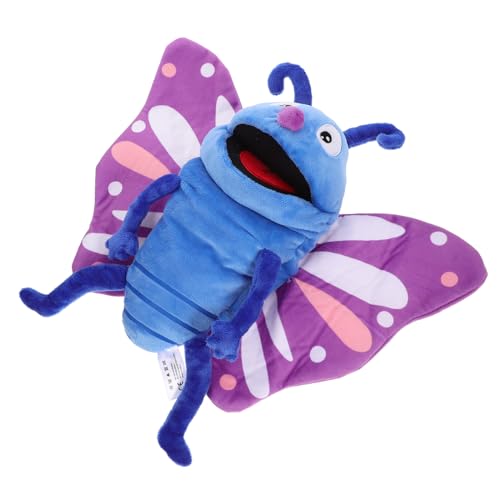 Abaodam Plüsch Schmetterling Handpuppe aus Weichem Bewegliche Mund Handspielzeug für Erwachsene Interaktives Storytelling für Frühe Bildung und Kreatives Rollenspiel von Abaodam