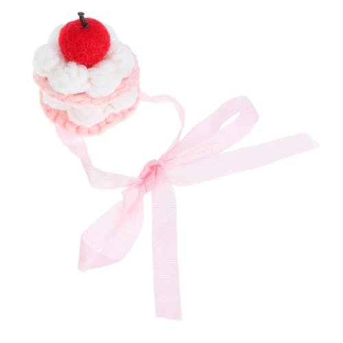Abaodam Plüschpuppenhut Feenpuppenzubehör Erdbeerhut Erdbeerkuchenhut Formelle Puppenhüte Brautpuppenzubehör Mini Puppenhüte Kuscheltiermütze Kleine Strickmützen Mini Mützengarn von Abaodam