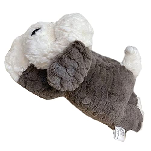 Abaodam Plüschtier Plüsch Hund Hundeplüschspielzeug Entzückende Plüschhundepuppe Gefülltes Welpenspielzeug Kuscheltiere Welpe Simulation Plüschhund Stofftierpuppe Grey Pp Baumwolle von Abaodam