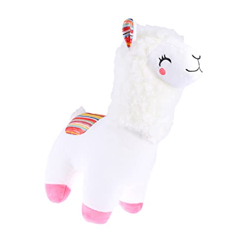 Abaodam Plüschtier dartscheibe Weihnachten Dekoration weinachtsgeschenk Christmas Alpaka -Puppe Stofftierpuppe Alpaka-Schmuck gefüllte Alpaka-Puppe Baumwolle Weiß von Abaodam