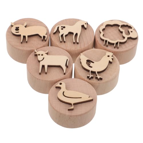 Abaodam Polymer Clay Stempel-Set mit Niedlichen Tiermotiven Holzstempel für Kreatives Bastelspielzeug für Vorschule Fördert Feinmotorik und Fantasie Beim Modellieren Abaodam Polymer Clay Stempel-Set mit Niedlichen Tiermotiven Holzstempel für Kreatives Bastelspielzeug für Vorschule Fördert Feinmotorik und Fantasie Beim Modellieren von Abaodam