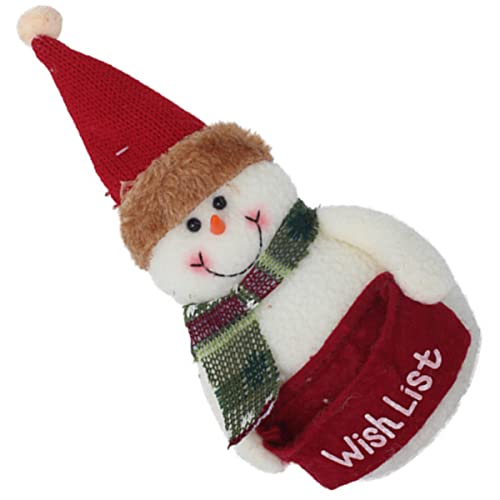 Abaodam Puppe Weihnachten Ornamente Plüschtiere Animiert Weihnachtskalender Taschen Mädchen Kleine Weihnachtstüten Tochter Figur Weiß Polyester von Abaodam