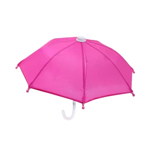 Abaodam Puppen Mini Regenschirm Puppenträger Dekoration Mini Puppe Mädchen Mikro Szene Regenschirm Kleines Miniaturmöbel Puppenhaus Regenschirm Babypuppe Rosa von Abaodam