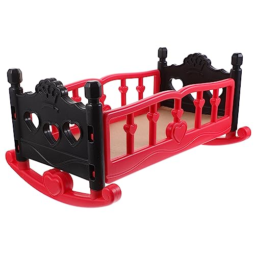 Abaodam Puppenbett für Miniatur Puppenbett aus Realistisches für Rollenspiele Zubehör für Puppenhäuser und Kinderzimmer Rot Abaodam Puppenbett für Miniatur Puppenbett aus Realistisches für Rollenspiele Zubehör für Puppenhäuser und Kinderzimmer Rot von Abaodam