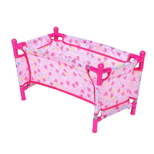 Abaodam Puppenbett puppenhaus Einrichtung Bett für für Kleinkinder -Babybett Miniatur -Schlafzimmermöbel Miniaturmöbel Stoff von Abaodam