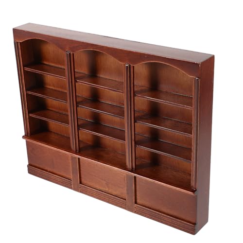 Abaodam 112 Miniatur-puppenhaus-bücherregal Holz-bücherregal Dekorationen Für Jungen Und Mädchen Bastelspielzeug Für Puppenhaus von Abaodam