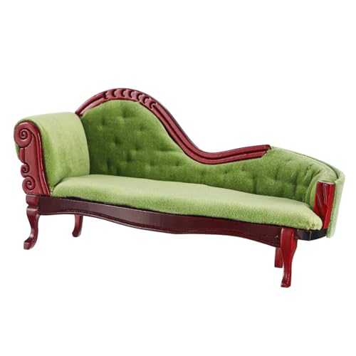 Abaodam Miniatur Lounge Sofa Für Puppenhaus Europäisches Design Holzfarben Dekoration Für Spielzeug Und Szenen Fördert Kreativität Und Hand-Augen-koordination Langlebig Und Praktisch von Abaodam