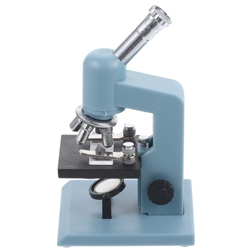 Abaodam Puppenhaus-Mikroskop puppenhauszubehör Mikroskop DIY Miniaturmikroskop Simulation Rollenspiel-realistisches Mikroskop puppenhaus zubehör mini Plastik Sky-Blue von Abaodam